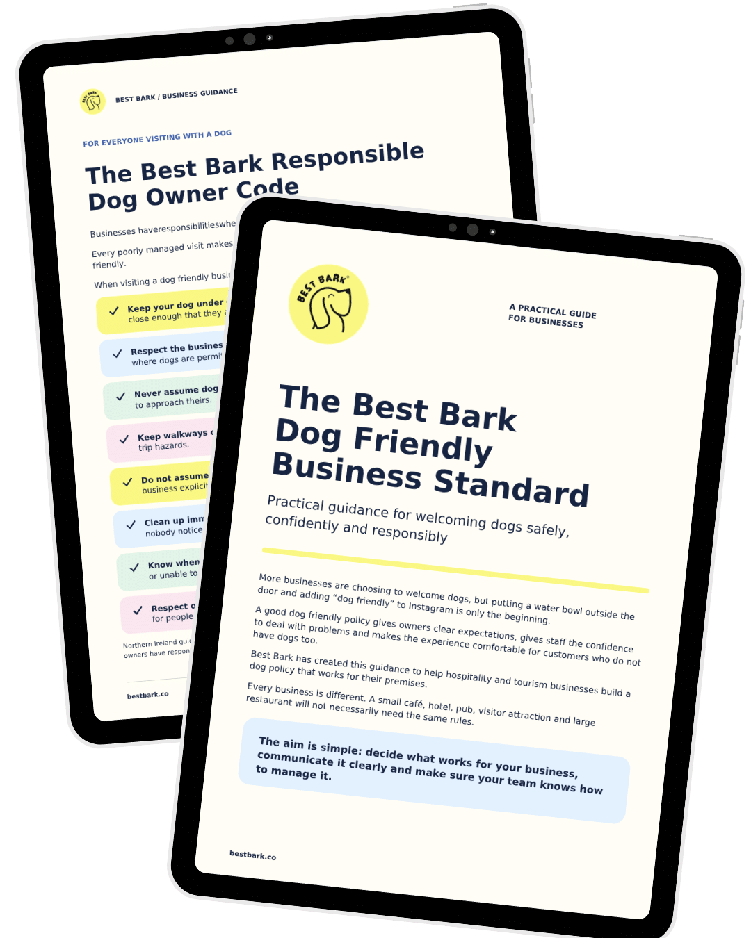 The Best Bark Dog Friendly Business Standard and Responsible Dog Owner Code
